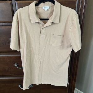 SUNSPEL Men's Beige Pique Tan Polo Shirt Men’s Large